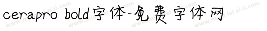 cerapro bold字体字体转换